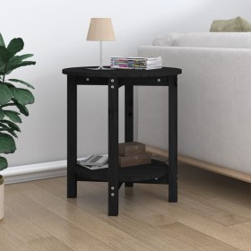 Mesa de centro de madera maciza de pino negro Ø55x60 cm de , Mesas de centro - Ref: Foro24-822356, Precio: 55,12 €, Descuento: %