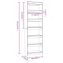 Estantería/divisor de espacios gris hormigón 60x30x198 cm de , Librerías y estanterías - Ref: Foro24-811686, Precio: 89,82 €,...