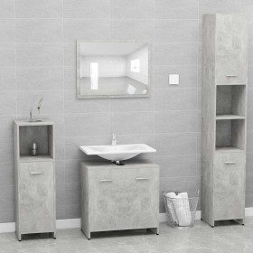 Conjunto de muebles de baño madera contrachapada gris hormigón de , Muebles de baño - Ref: Foro24-802583, Precio: 88,23 €, De...