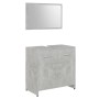 Conjunto de muebles de baño madera contrachapada gris hormigón de , Muebles de baño - Ref: Foro24-802583, Precio: 88,23 €, De...