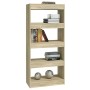 Estantería madera contrachapada color roble Sonoma 60x30x135 cm de , Librerías y estanterías - Ref: Foro24-811667, Precio: 68...