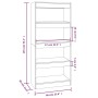 Estantería madera contrachapada color roble Sonoma 60x30x135 cm de , Librerías y estanterías - Ref: Foro24-811667, Precio: 68...