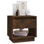 Mesita de noche madera de ingeniería roble ahumado 45x34x44 cm de , Mesitas de noche - Ref: Foro24-812981, Precio: 35,55 €, D...