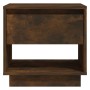 Mesita de noche madera de ingeniería roble ahumado 45x34x44 cm de , Mesitas de noche - Ref: Foro24-812981, Precio: 35,55 €, D...