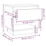 Mesita de noche madera de ingeniería roble ahumado 45x34x44 cm de , Mesitas de noche - Ref: Foro24-812981, Precio: 35,55 €, D...