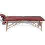 Mesa camilla de masaje de madera plegable de dos cuerpos rojos de , Mesas de masaje - Ref: Foro24-110076, Precio: 133,74 €, D...