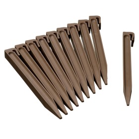Nature Piquetas de anclaje para jardín 10 unidades gris taupe de , Ribetes y bordes para jardín - Ref: Foro24-428504, Precio:...
