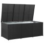 Caja de almacenaje de jardín ratán sintético negro 180x90x70 cm de , Cajas de almacenaje para exteriores - Ref: Foro24-46477,...