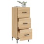 Aparador madera contrachapada color roble Sonoma 34,5x34x90 cm de , Aparadores - Ref: Foro24-828607, Precio: 75,82 €, Descuen...