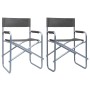 Sillas de director 2 unidades acero gris de , Sillas de jardín - Ref: Foro24-47920, Precio: 98,75 €, Descuento: %