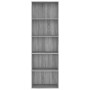 Estantería 5 niveles madera contrachapada gris 60x30x189 cm de , Librerías y estanterías - Ref: Foro24-815400, Precio: 109,69...