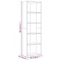 Estantería 5 niveles madera contrachapada gris 60x30x189 cm de , Librerías y estanterías - Ref: Foro24-815400, Precio: 109,69...