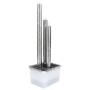 Fuente de jardín de acero inoxidable plateado 48x34x123 cm de , Fuentes y cascadas - Ref: Foro24-48091, Precio: 430,07 €, Des...