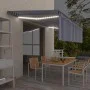 Toldo automático persiana LED sensor viento azul blanco 5x3 m de vidaXL, Toldos - Ref: Foro24-3069471, Precio: 643,16 €, Desc...