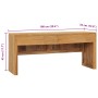 Mueble para TV de madera maciza de teca 100x35x45 cm de , Muebles TV - Ref: Foro24-288843, Precio: 102,11 €, Descuento: %