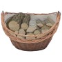 Cesta para leña con asa sauce natural 60x44x55 cm de , Bolsas y soportes de leña - Ref: Foro24-286988, Precio: 61,65 €, Descu...