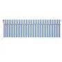 Toldo automático persiana LED sensor viento azul blanco 5x3 m de vidaXL, Toldos - Ref: Foro24-3069471, Precio: 643,16 €, Desc...