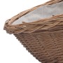 Cesta para leña con asa sauce natural 60x44x55 cm de , Bolsas y soportes de leña - Ref: Foro24-286988, Precio: 61,65 €, Descu...