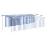 Toldo automático persiana LED sensor viento azul blanco 5x3 m de vidaXL, Toldos - Ref: Foro24-3069471, Precio: 643,16 €, Desc...