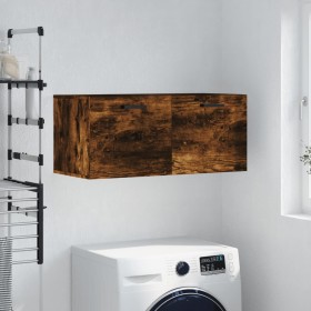 Armario de pared madera ingeniería roble ahumado 80x36,5x35 cm de , Taquillas y armarios de almacenamiento - Ref: Foro24-8300...