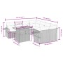 Set de sofás de jardín con cojines 9 pzas ratán sintético beige en Conjuntos de jardín | Comprar online en Foru.es