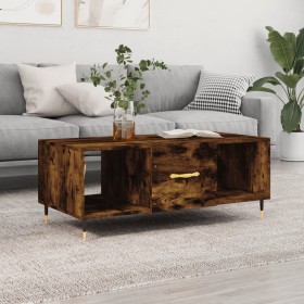 Mesa de centro madera contrachapada roble ahumado 102x50x40 cm de , Mesas de centro - Ref: Foro24-829281, Precio: 49,92 €, De...