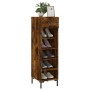 Zapatero madera de ingeniería roble ahumado 30x35x105 cm de , Armarios y almacenamiento - Ref: Foro24-829681, Precio: 59,14 €...