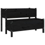 Jardinera de madera de pino maciza negra 110x84x75 cm de , Maceteros y jardineras - Ref: Foro24-822266, Precio: 158,32 €, Des...