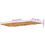 Encimera para armario tocador madera maciza acacia 114x52x2,5cm de , Accesorios de lavabo - Ref: Foro24-286323, Precio: 115,4...