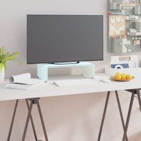 Mueble TV/Elevador de monitor cristal verde 40x25x11 cm de , Muebles TV - Ref: Foro24-244142, Precio: 62,93 €, Descuento: %