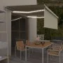 Toldo automático persiana LED sensor de viento crema 4,5x3 m by vidaXL, Awnings - Ref: Foro24-3069332, Price: 658,97 €, Disco...