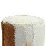 Taburete de cocina de cuero auténtico y madera de teca maciza de , Taburetes de cocina - Ref: Foro24-244542, Precio: 146,20 €...