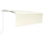 Toldo automático persiana LED sensor de viento crema 4,5x3 m by vidaXL, Awnings - Ref: Foro24-3069332, Price: 658,97 €, Disco...
