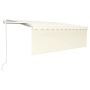 Toldo automático persiana LED sensor de viento crema 4,5x3 m de vidaXL, Toldos - Ref: Foro24-3069332, Precio: 672,22 €, Descu...