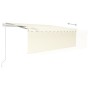 Toldo automático persiana LED sensor de viento crema 4,5x3 m de vidaXL, Toldos - Ref: Foro24-3069332, Precio: 672,22 €, Descu...