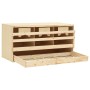 Ponedero para gallinas 3 compartimentos madera pino 72x33x38 cm de , Incubadoras de huevos - Ref: Foro24-170654, Precio: 82,4...