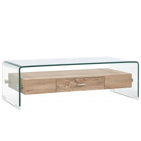 Mesa de centro de vidrio templado transparente 98x45x31 cm de , Mesas de centro - Ref: Foro24-284747, Precio: 238,58 €, Descu...