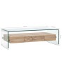 Mesa de centro de vidrio templado transparente 98x45x31 cm de , Mesas de centro - Ref: Foro24-284747, Precio: 238,58 €, Descu...