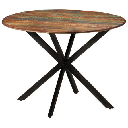 Mesa de comedor madera maciza reciclada y acero 110x78 cm de , Mesas de cocina y de comedor - Ref: Foro24-338455, Precio: 232...