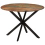Mesa de comedor madera maciza reciclada y acero 110x78 cm de , Mesas de cocina y de comedor - Ref: Foro24-338455, Precio: 232...