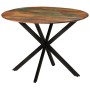 Mesa de comedor madera maciza reciclada y acero 110x78 cm de , Mesas de cocina y de comedor - Ref: Foro24-338455, Precio: 232...