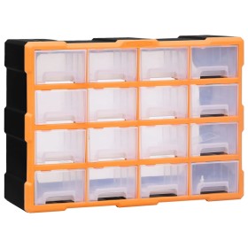 Organizador multicajones con 16 cajones medianos 52x16x37 cm de , Cajas de herramientas - Ref: Foro24-149601, Precio: 59,62 €...