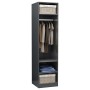 Armario de madera contrachapada gris brillante 50x50x200 cm de , Armarios roperos - Ref: Foro24-800242, Precio: 124,62 €, Des...