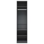 Armario de madera contrachapada gris brillante 50x50x200 cm de , Armarios roperos - Ref: Foro24-800242, Precio: 124,62 €, Des...