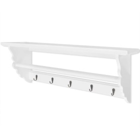 Perchero estilo barroco MDF blanco de , Percheros para sombreros y abrigos - Ref: Foro24-242644, Precio: 46,38 €, Descuento: %
