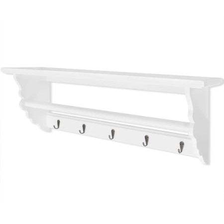 Perchero estilo barroco MDF blanco de , Percheros para sombreros y abrigos - Ref: Foro24-242644, Precio: 46,38 €, Descuento: %
