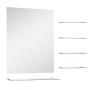 Espejo de pared con 5 estantes plateado 50x60 cm en Espejos | Comprar online en Foru.es