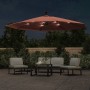 Sombrilla de jardín voladiza con luces LED terracota 350 cm de , Sombrillas - Ref: Foro24-313783, Precio: 134,84 €, Descuento: %