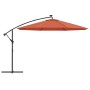 Sombrilla de jardín voladiza con luces LED terracota 350 cm de , Sombrillas - Ref: Foro24-313783, Precio: 134,84 €, Descuento: %
