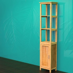 EISL Armario alto con 3 compartimentos bambú 40x30x190 cm de , Tocadores de baño - Ref: Foro24-438820, Precio: 157,31 €, Desc...